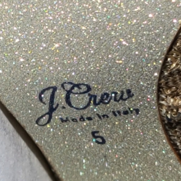 J. Crew High Heel Pumps In Sequin Gold Size 5 - Picture 8 of 8
